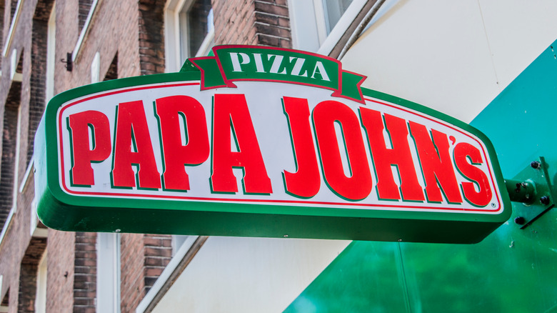 Papa John's sign exterior