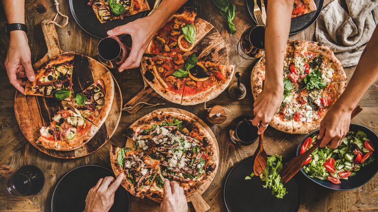 wings and pizza