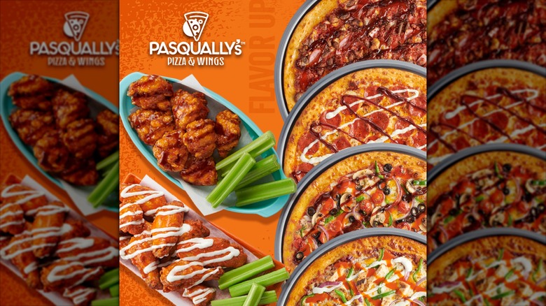 pizza and wings from Pasqually's