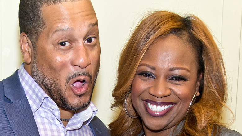 Pat Neely makes funny face as Gina smiles