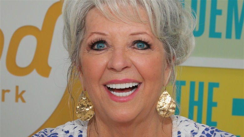 Paula Deen with diamond earings