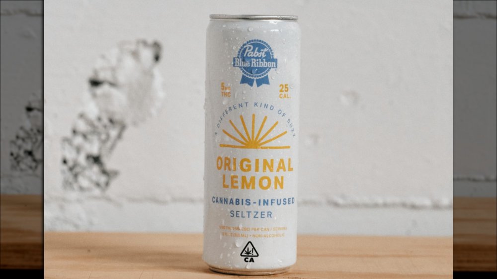 PBR cannabis seltzer in original lemon flavor