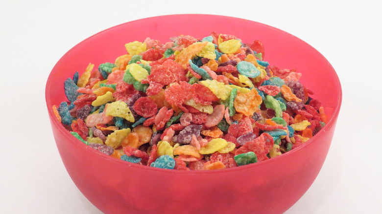 bowl of fruity pebbles