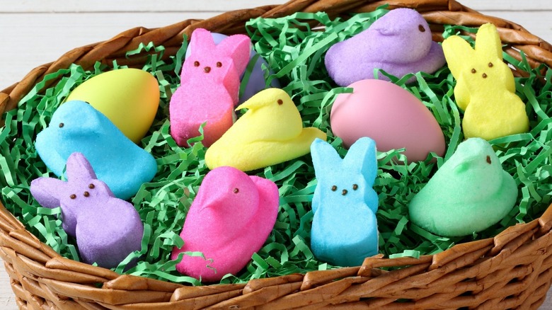 pastel bunny and chick peeps