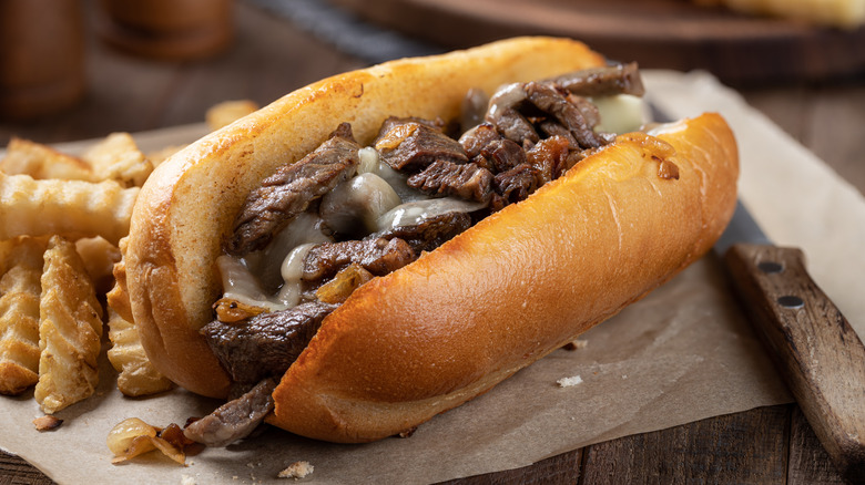 Philly cheesesteak sandwich