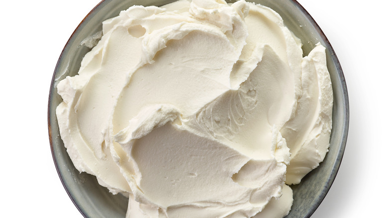 cream cheese in bowl