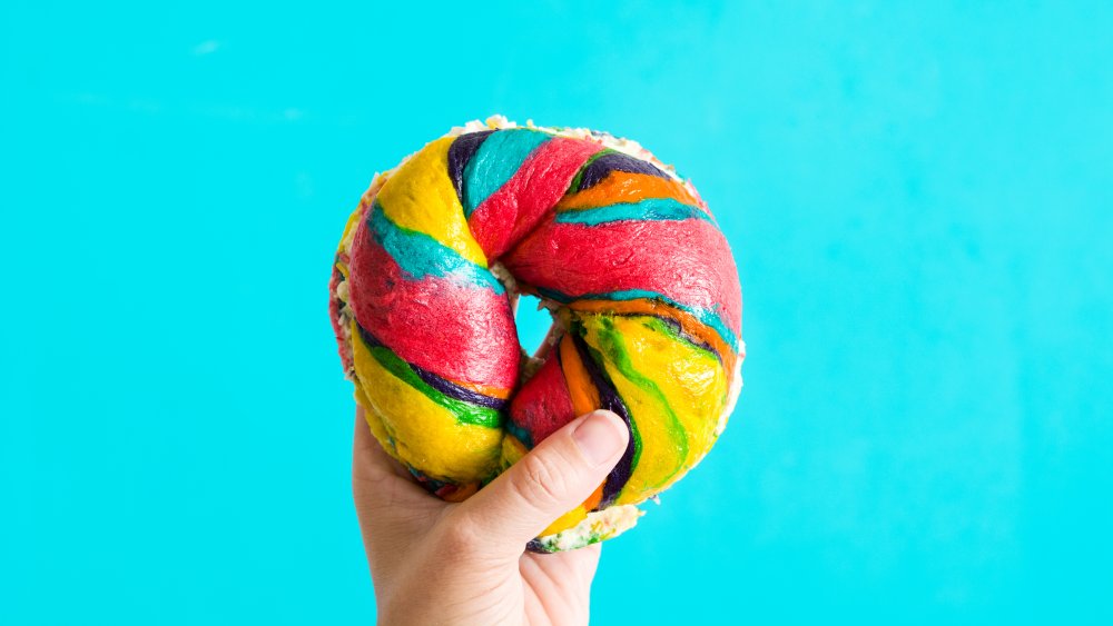 Rainbow bagel