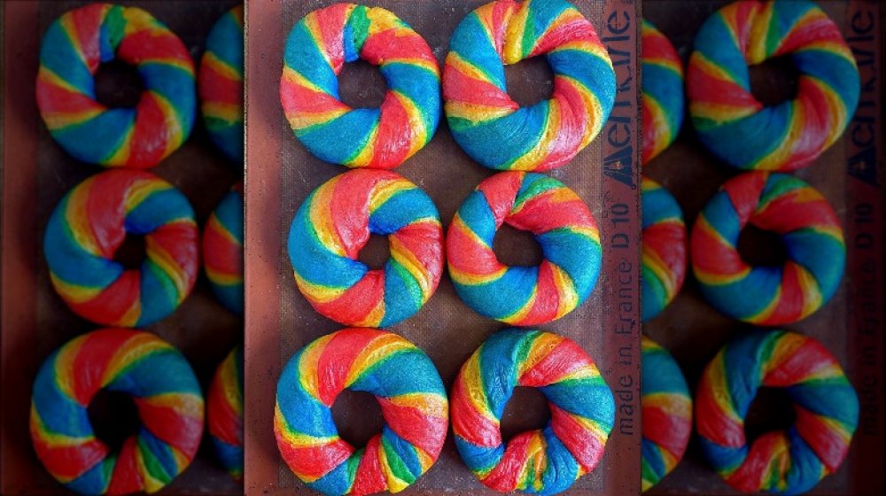 rainbow bagels