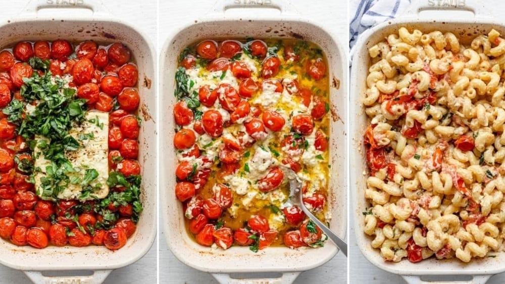 feta pasta three steps