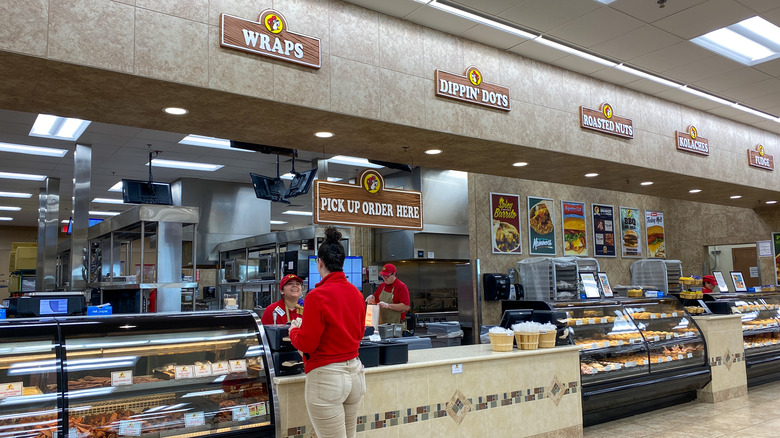 Interior of Buc-ee's food counters