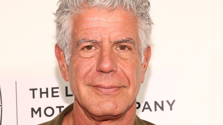 Anthony Bourdain posing