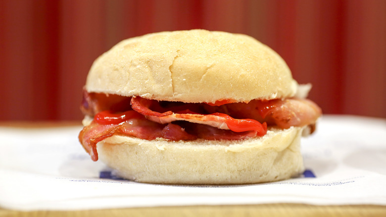British bacon sandwich