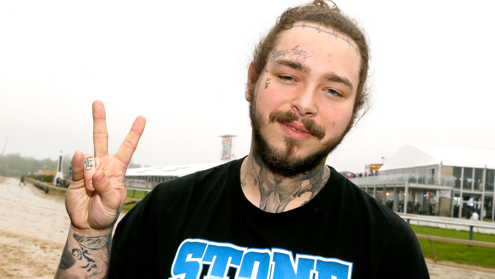 Post Malone at Preakness racetrack