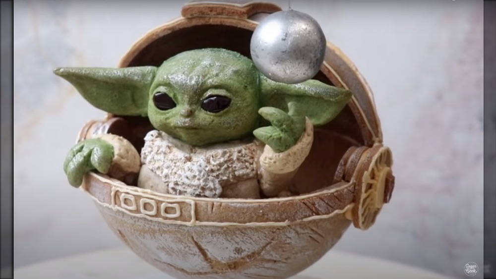 Baby Yoda made of gingerbread