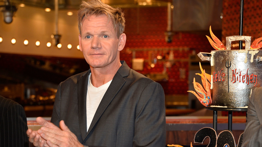 Gordon Ramsay on Hell's Kitchen set