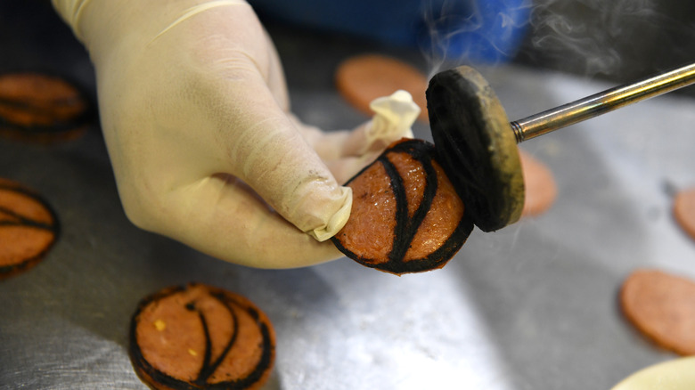 Branding the Pepsi logo on pepperoni