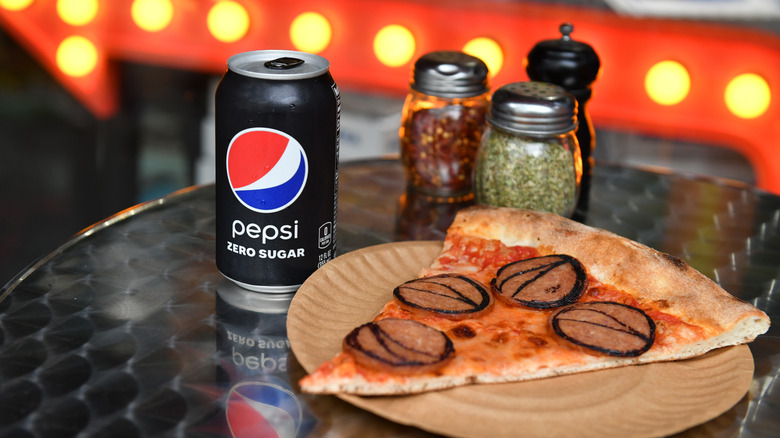 Pepsi pizza and zero sugar