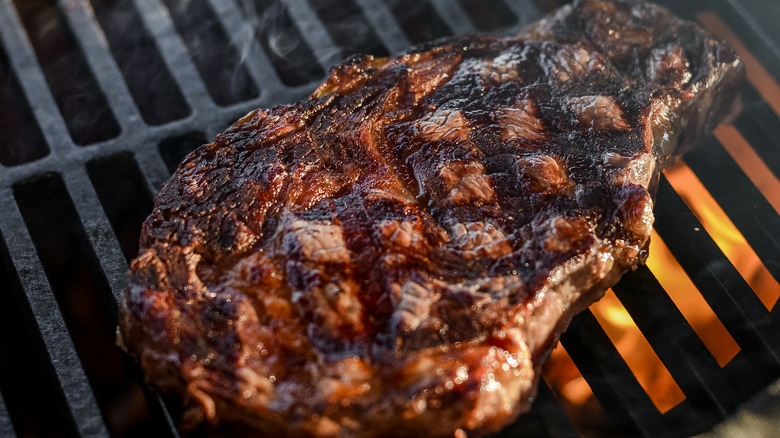 Steak with grill marks