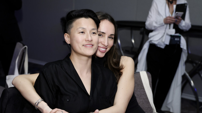 Amalia Graziani and Melissa King embracing