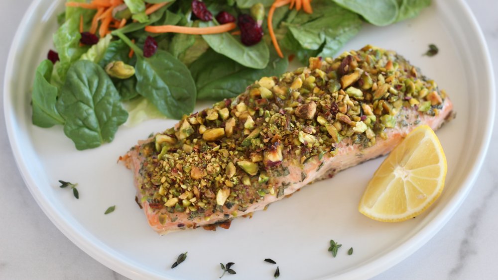 pistachio-crusted salmon