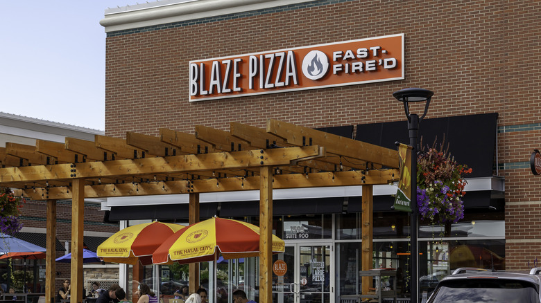 Exterior shot of a Blaze Pizza