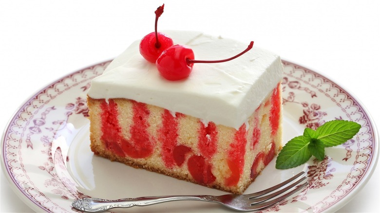 poke cake with cherries