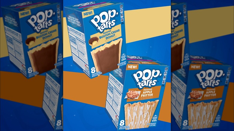 frosted boston creme donut pop-tarts and frosted apple fritter pop-tarts