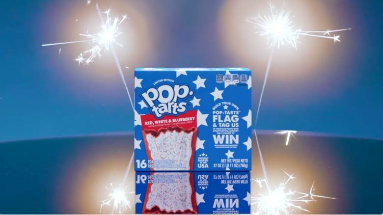 Box of Pop Tarts with sparklers
