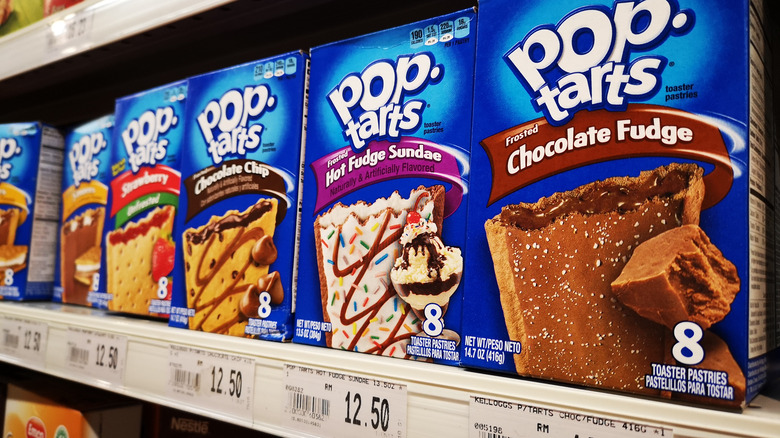 Assorted Pop-Tarts on store shelf