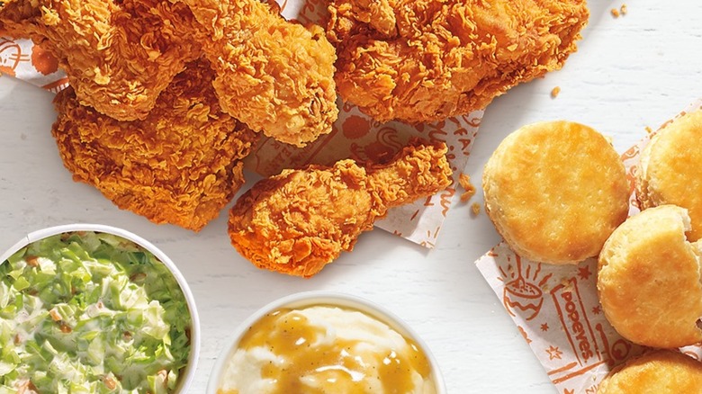 Popeyes' fried chicken and biscuits