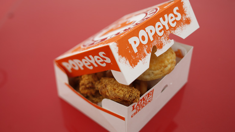 Popeyes Meal in box
