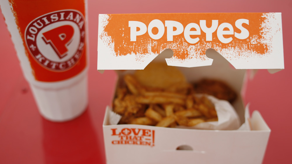 Popeyes food and drink cup