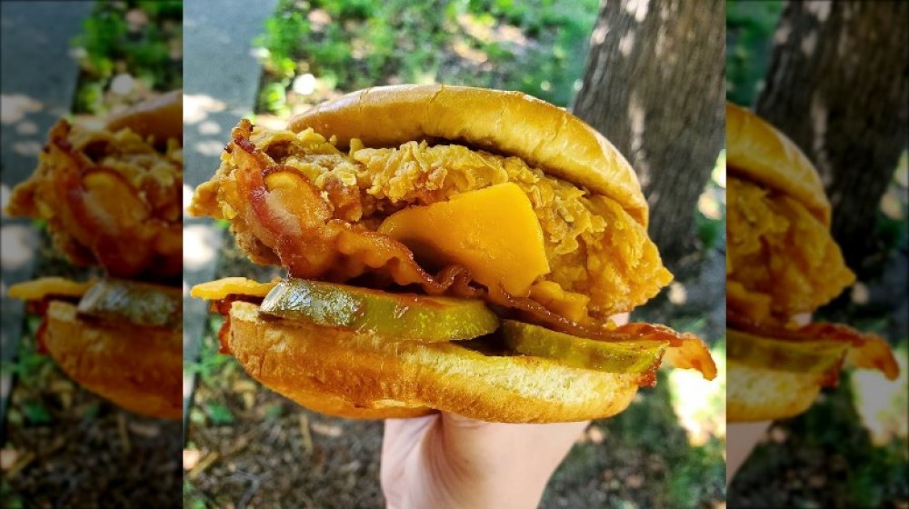 Popeyes BBQ Bacon Cheddar Chicken Sandwich