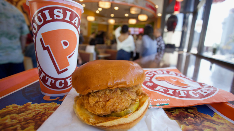 Popeyes fried chicken sandwich meal