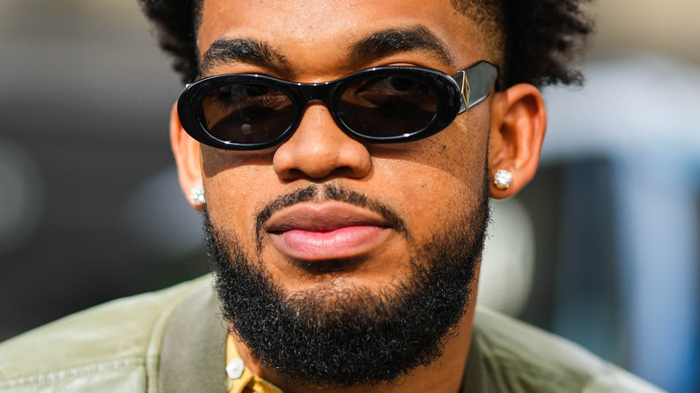 Karl Anthony Towns wearing glasses