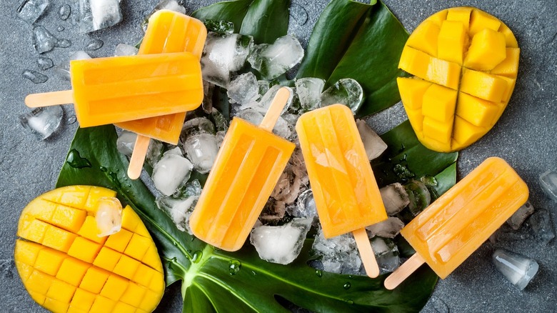 Yellow and orange popsicles