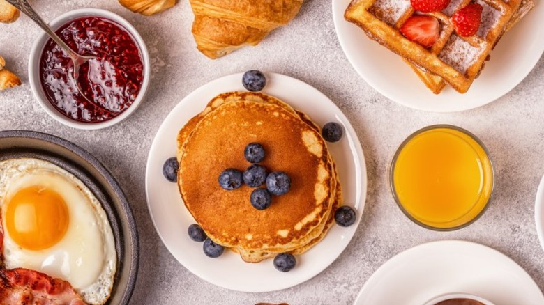 selection of breakfast foods