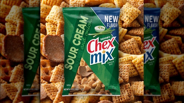 Bag of Sour Cream & Onion Flavor Chex Mix