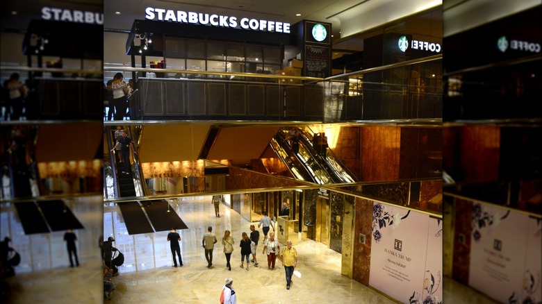 The now-closed Starbucks outlet in Trump Tower in New York