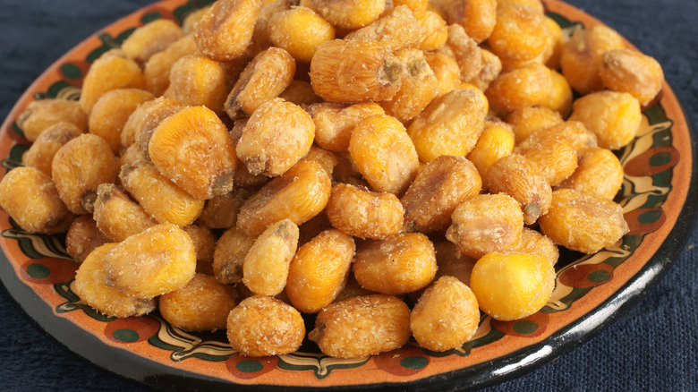 bowl of yellow roasted corn nuts