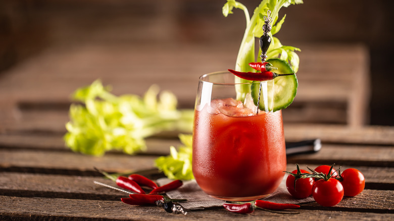 Bloody Mary with garnish