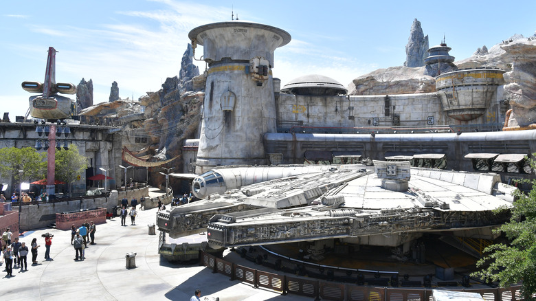 The Millennium Falcon on Batuu at Galaxy's Edge