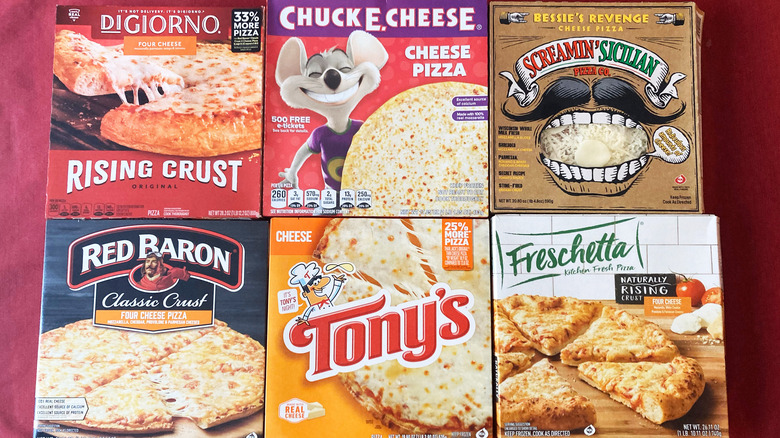 frozen cheese pizzas