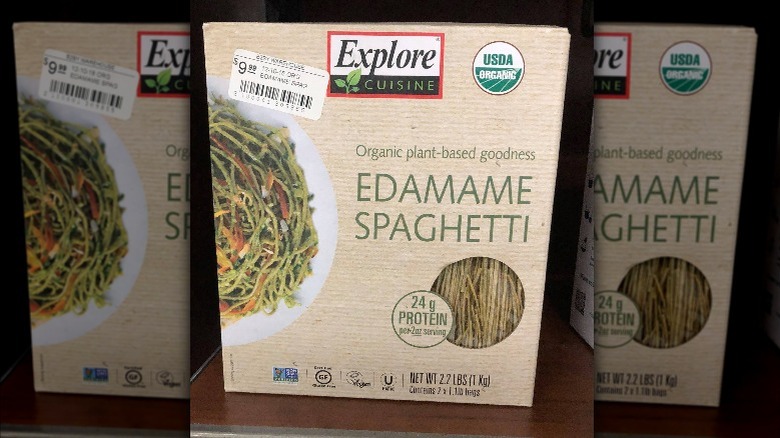 A box of Explore Cuisine Edamame Spaghetti 