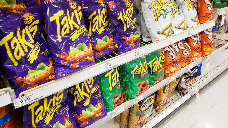 Takis Fuego Hot Chilli Crunchy Crisps Snacks Chips American Blue