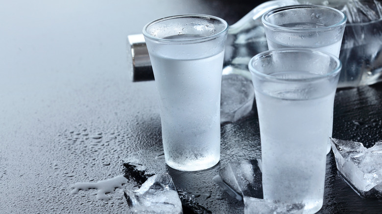 vodka shots ice