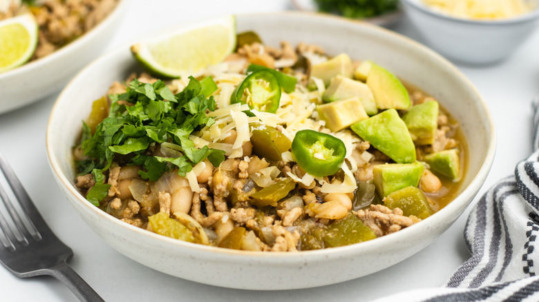 bowl of pork chili