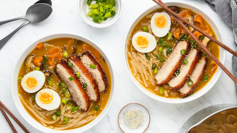 noodles in broth with pork