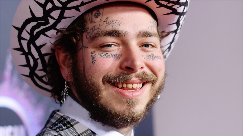 Post Malone wearing hat