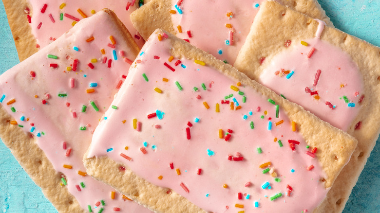 Pink frosted toaster pastries